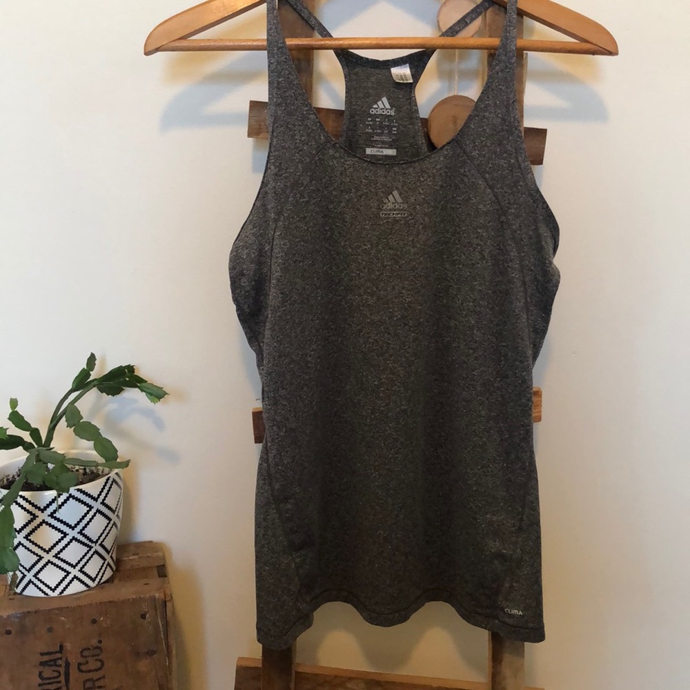 M - Grey Addidas Climalite Racerback Tank Top